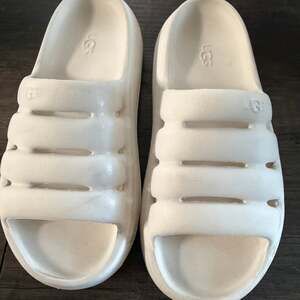UGG Sport Yeah White Water-Resistant Slide Sandals